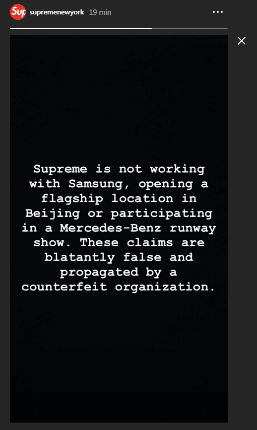 Supreme Réagit À L'Annonce De Sa 