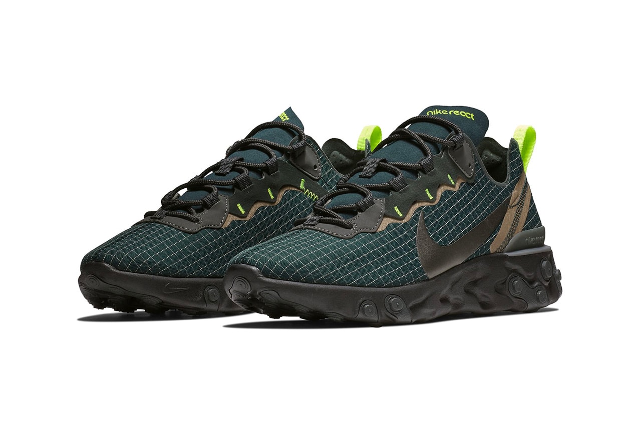 Nike React Element 55 Vert Foncé Nouveau Coloris