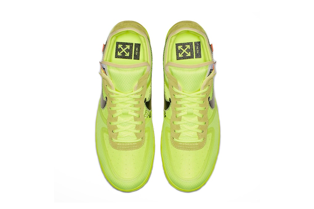 Off-White Nike Air Force 1 Volt Images Date de sortie