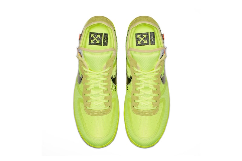 Off-White Nike Air Force 1 Volt Images Date de sortie