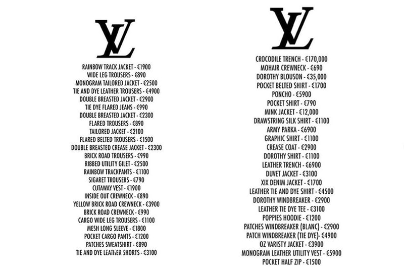 Louis Vuitton : Tous Les Prix De La Première Collection De Virgil Abloh