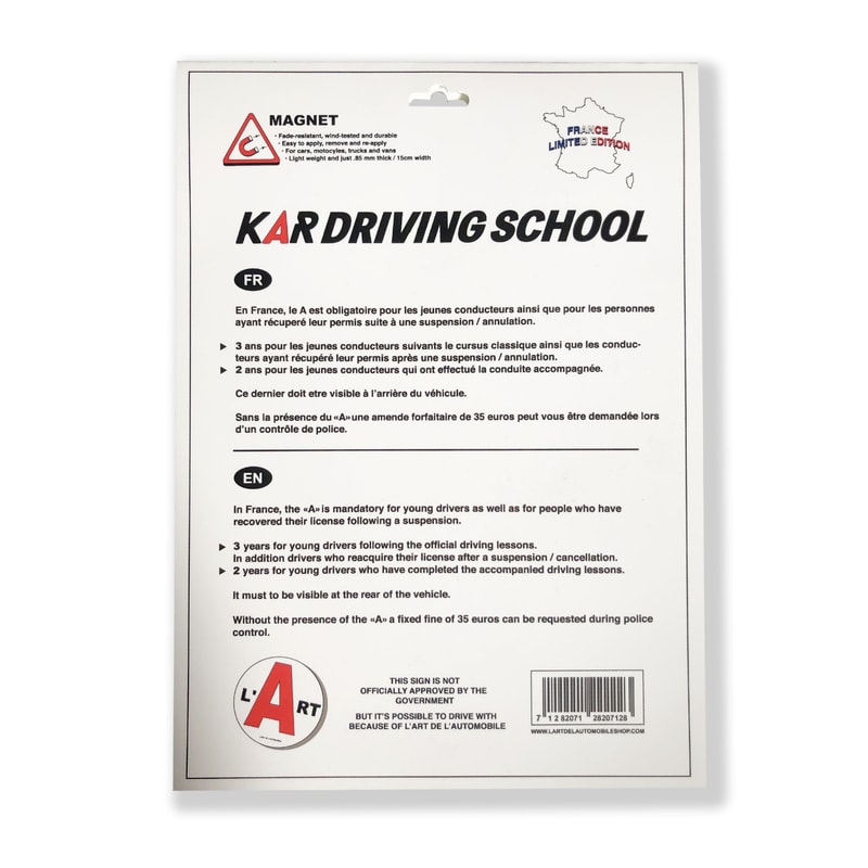 L'Art de L'Automobile sort un magnet "A" spécial jeune conducteur