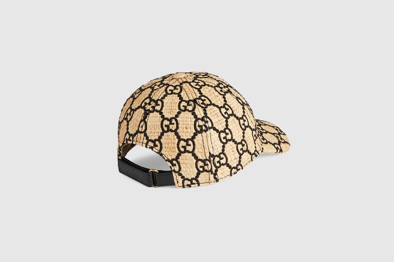Gucci dévoile une casquette en raphia monogrammée