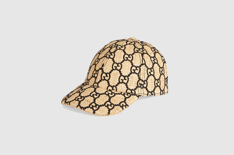 Gucci dévoile une casquette en raphia monogrammée