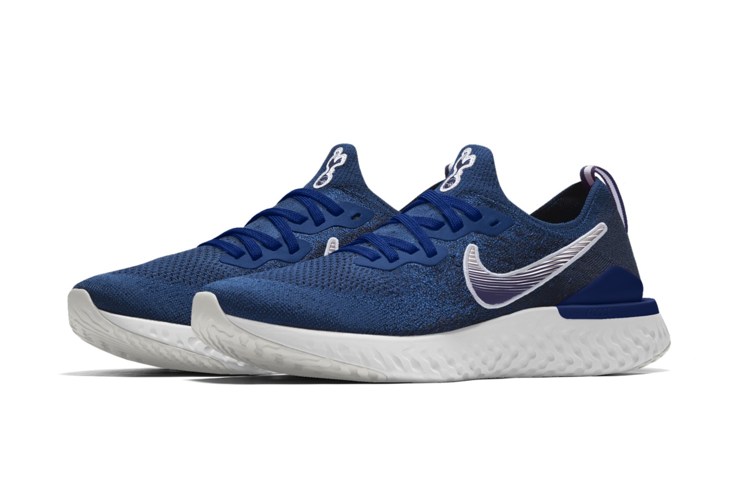 Nike Epic React Flyknit 2 Barcelone Chelsea Tottenham photos personnalisable