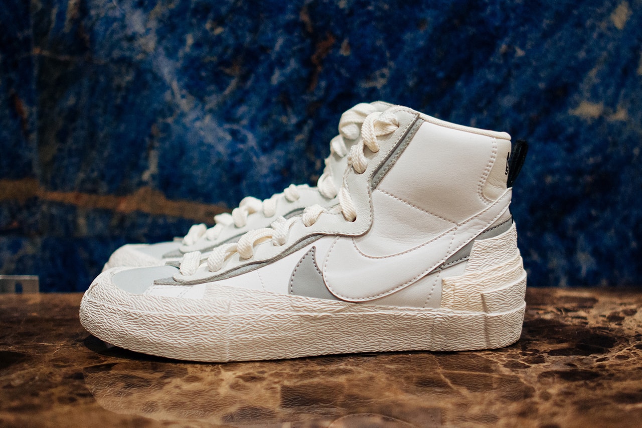 Nike sacai Blazer Mid LDV Waffle daybreak white grey photos