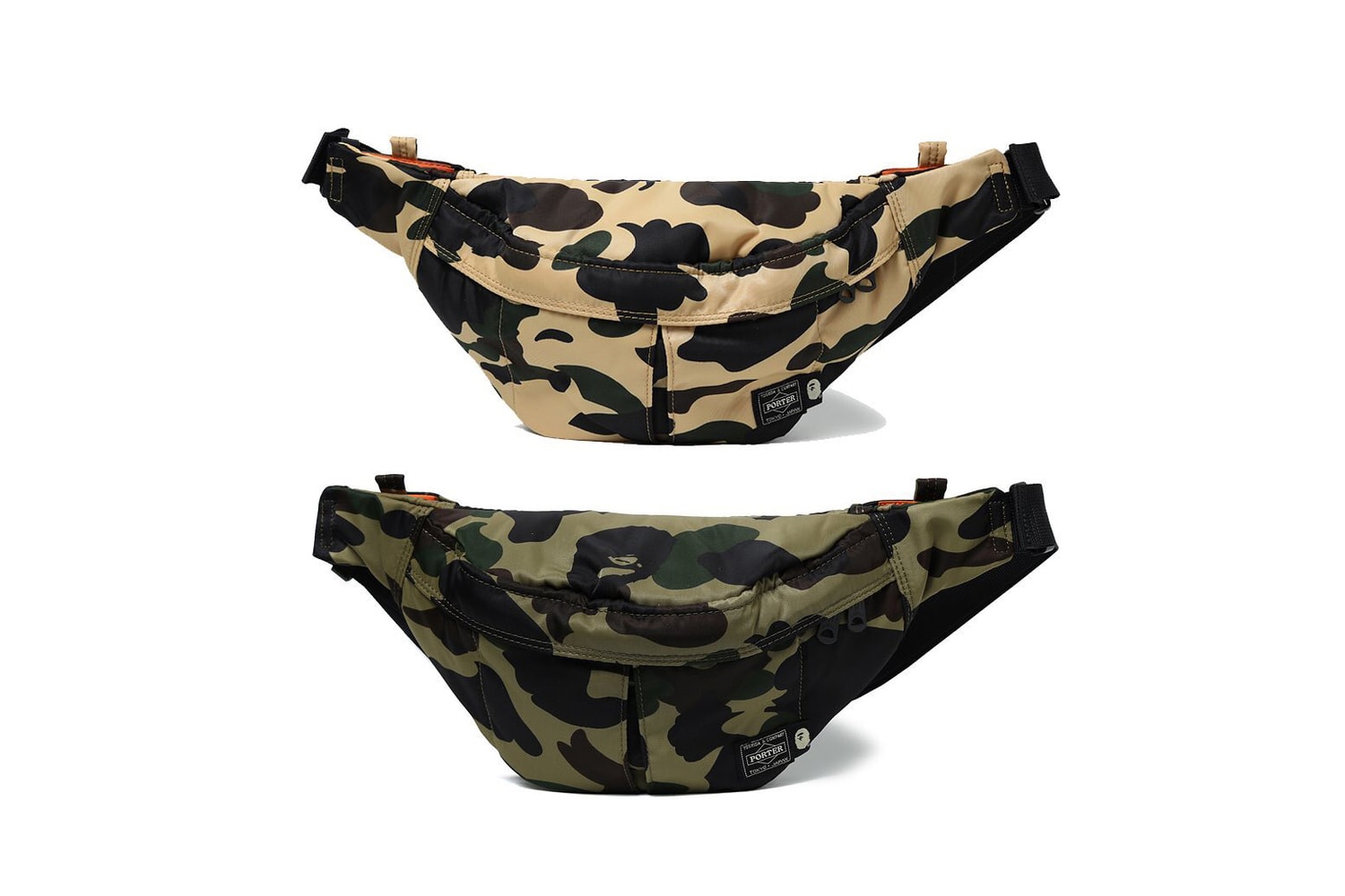 Photos de la collab BAPE x PORTER