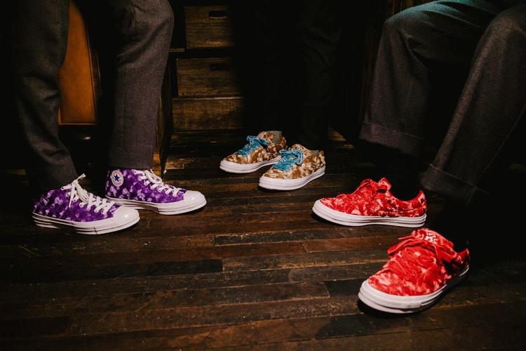 Un aperçu porté des GOLF le FLEUR* x Converse en velours