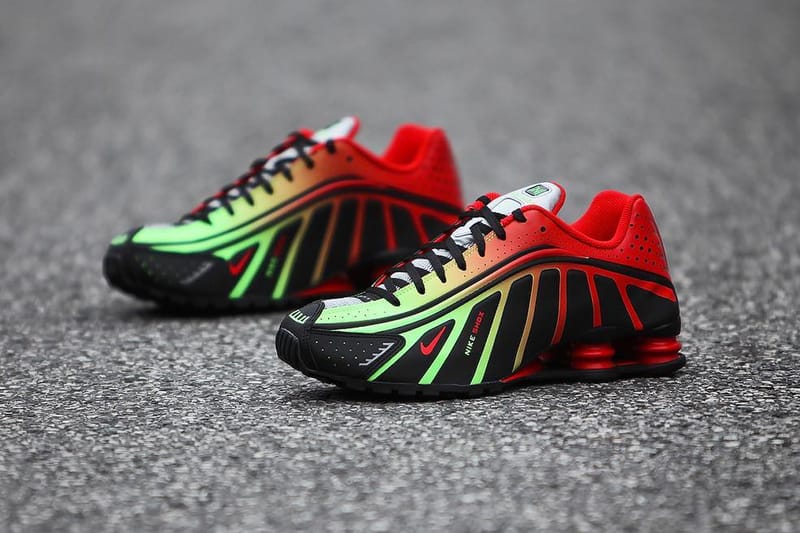 Gros plan sur la Nike Shox R4 imaginée en collaboration avec Neymar