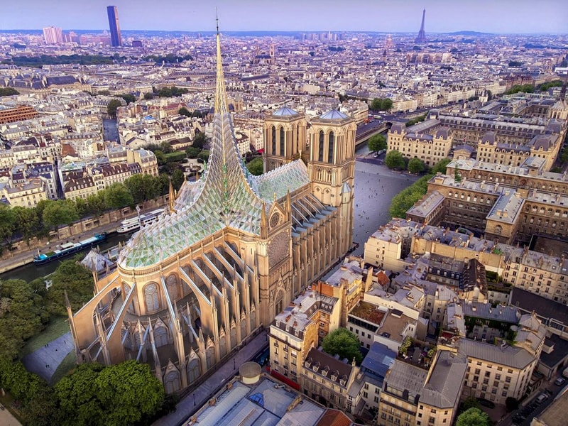 Notre-Dame : Ce projet de reconstruction mise sur un toit en cristaux 
