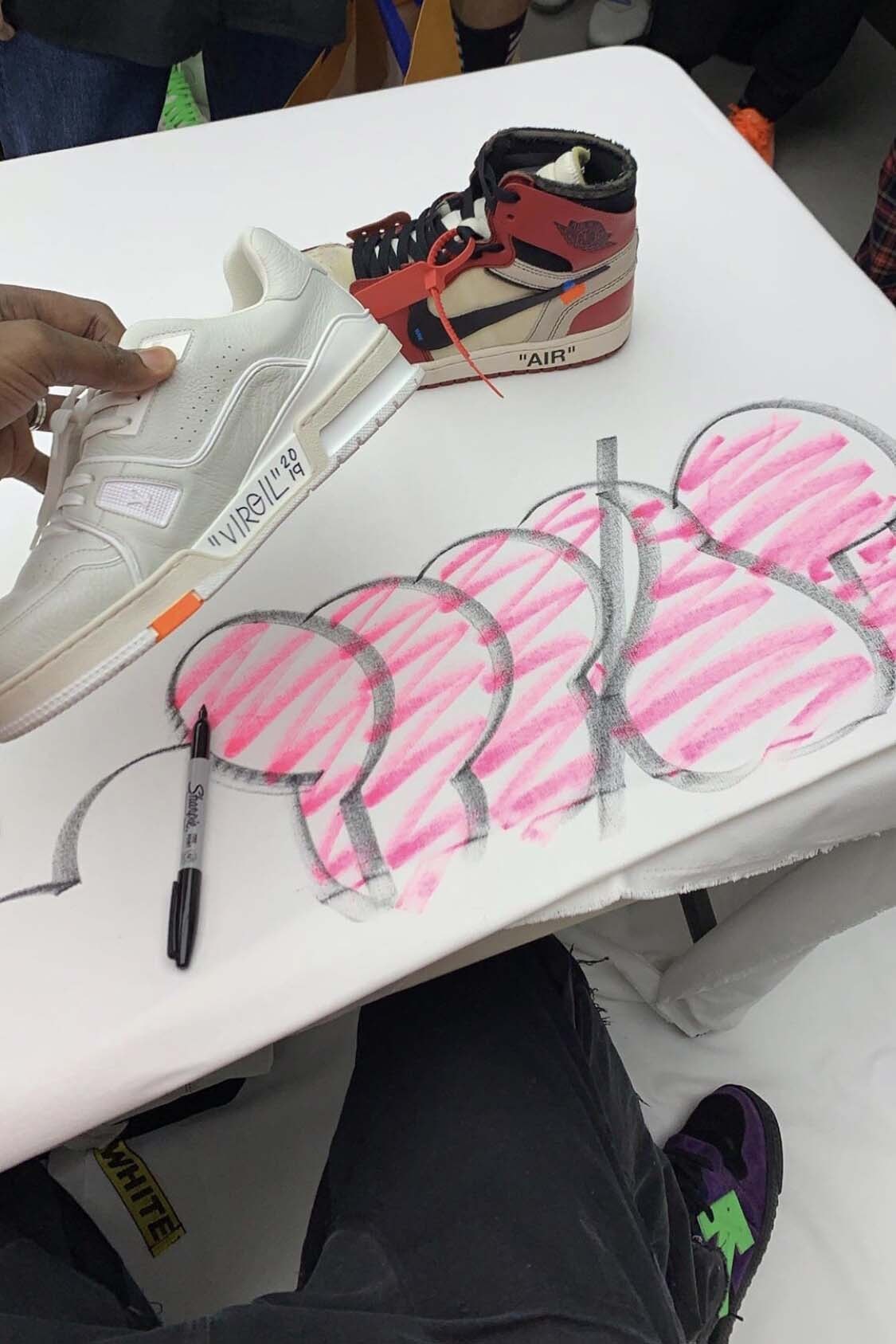 Virgil Abloh off-white louis vuitton nike custom singapour photos