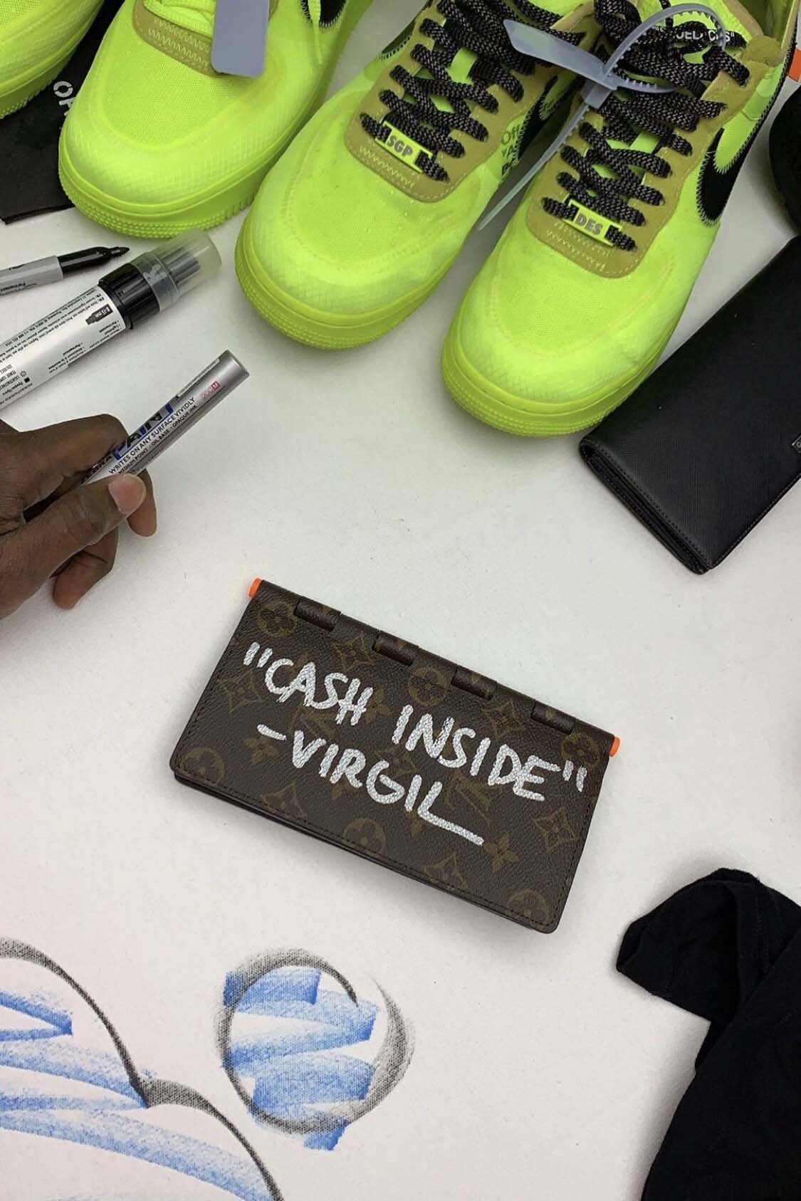 Virgil Abloh off-white louis vuitton nike custom singapour photos