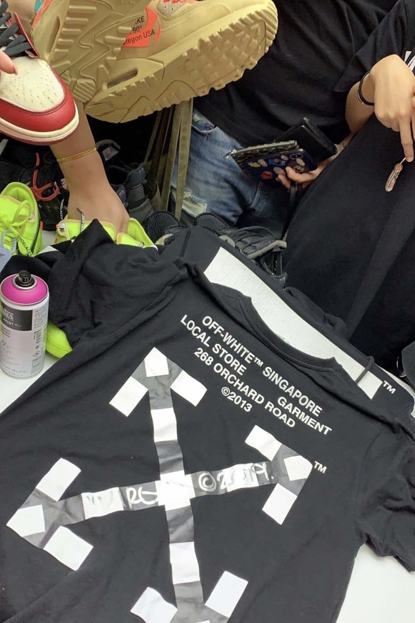 Virgil Abloh off-white louis vuitton nike custom singapour photos