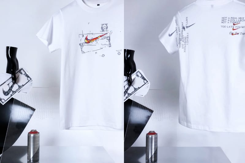 L'artiste français Dai Dai Tran droppe 50 t-shirts uniques à l'image de ses œuvres en billets de banque Nike