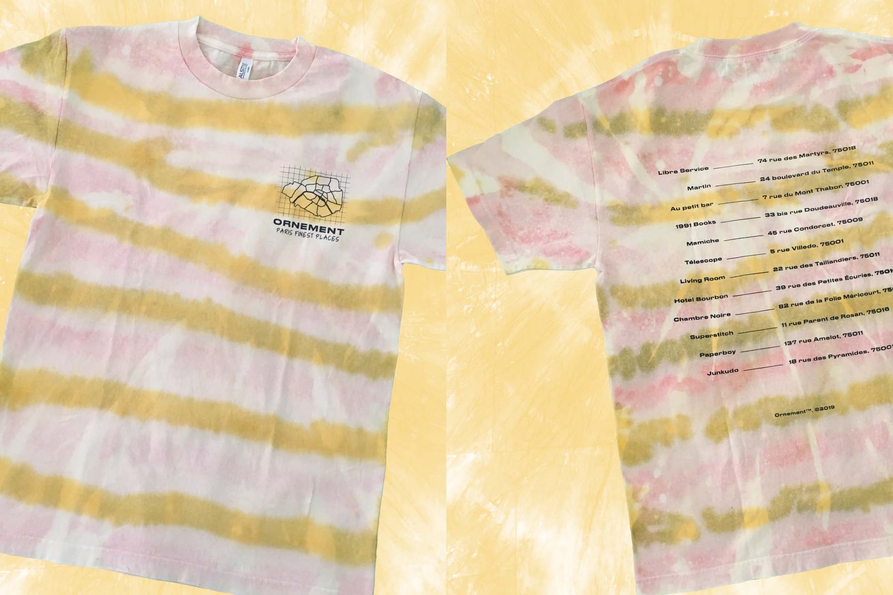 Paris t-shirts custom ornement evenement summer ride 