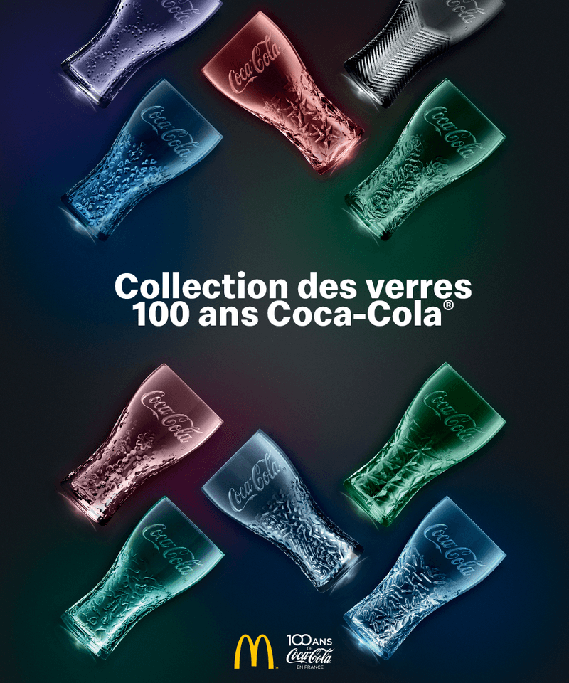 Coca-Cola fête ses 100 ans en France avec une collection originale de verres chez McDonald's
