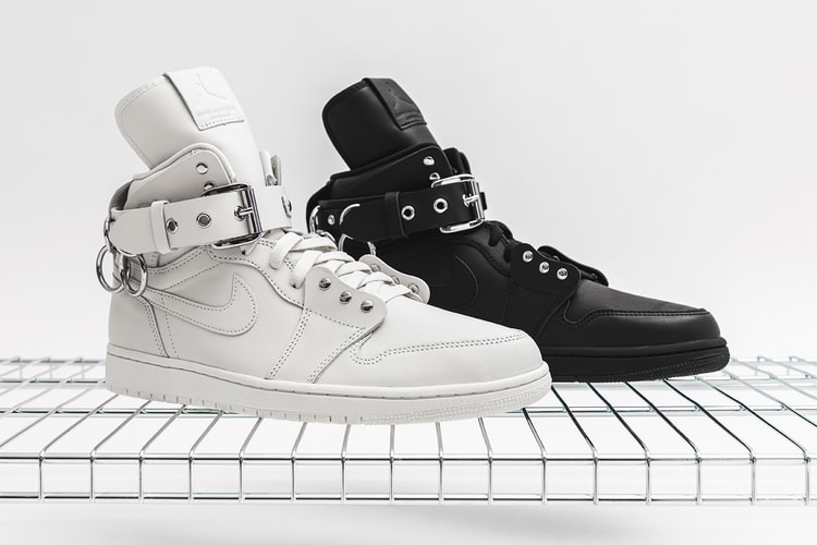 Aperçu détaillé d'une COMME des GARÇONS x Air Jordan 1 Retro High