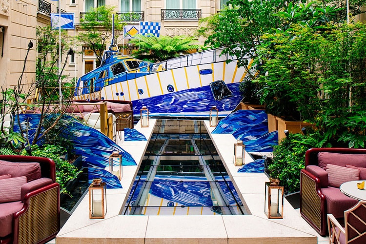 L'artiste Alexandre Benjamin Navet transforme la terrasse du Crillon en Yatch Club