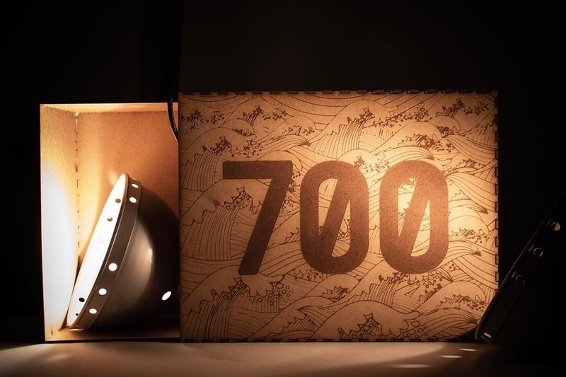 YEEZY : Une boite en bois avec des vagues gravées imaginée par un graphiste français 