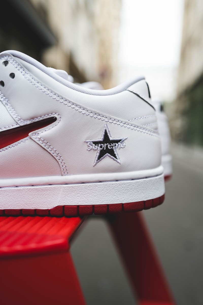 Supreme x Nike SB Dunk Low : Zoom sur la "Varsity Red"