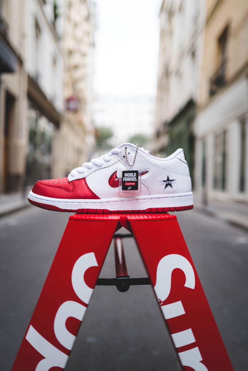 Supreme x Nike SB Dunk Low : Zoom sur la "Varsity Red"
