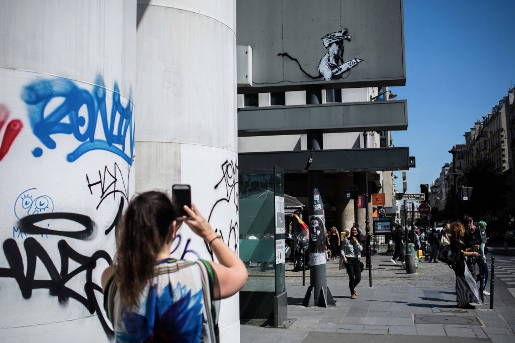 Photo Banksy Paris oeuvre