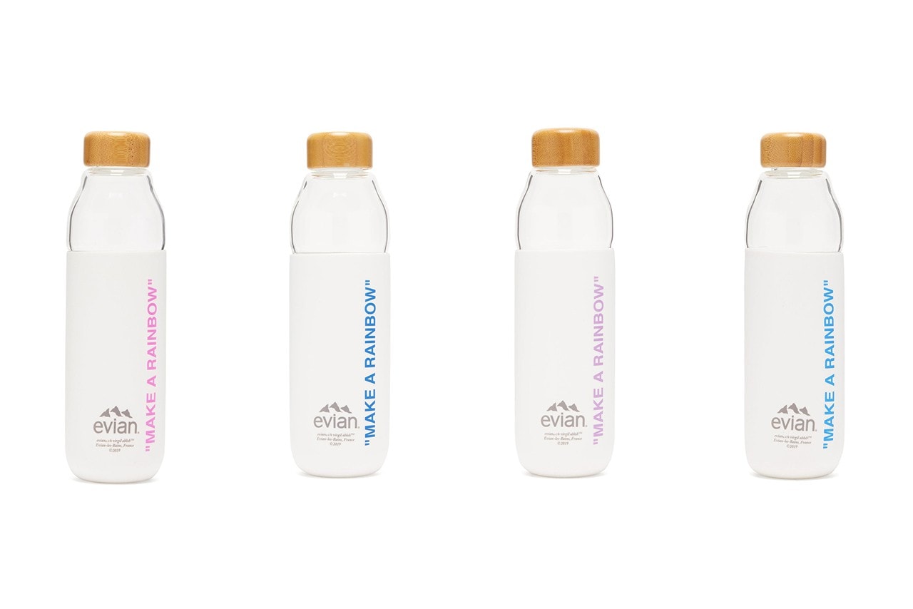 Photo Virgil Abloh x Evian bouteille Soma