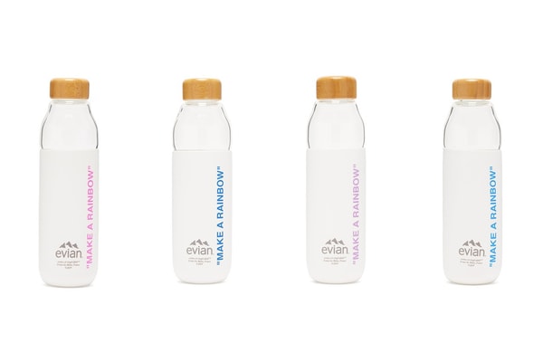 Photo Virgil Abloh x Evian bouteille Soma