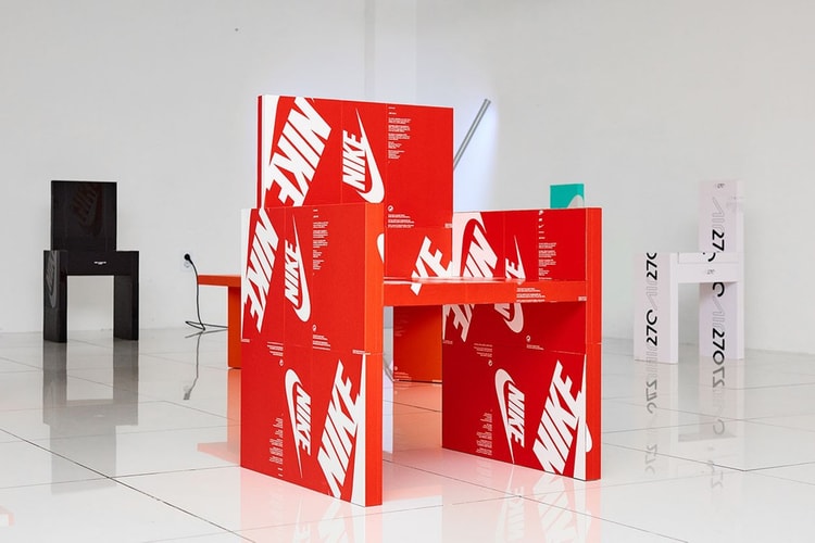 Cet artiste transforme les boîtes de sneakers Nike en meubles
