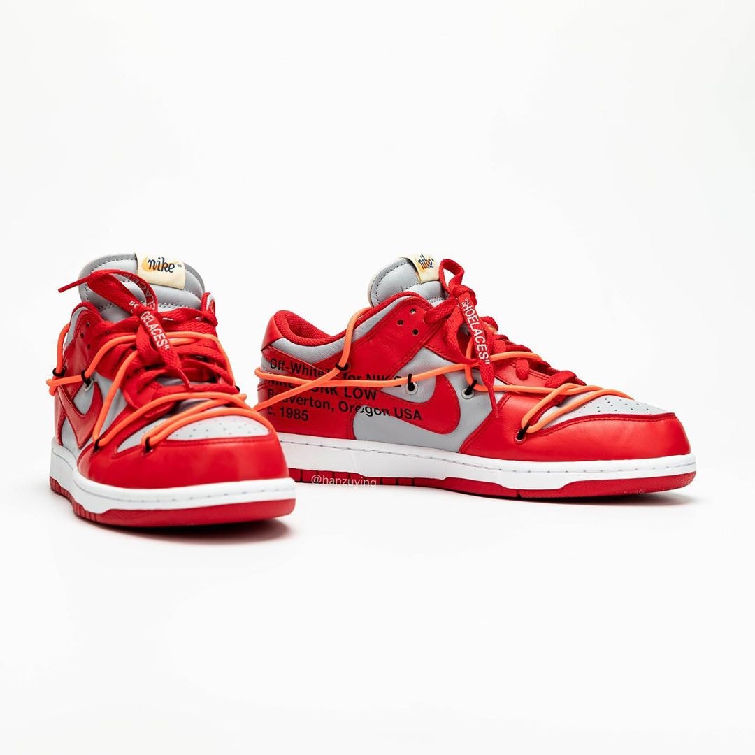 Photo Off-White™ x Nike Dunk Low rouge