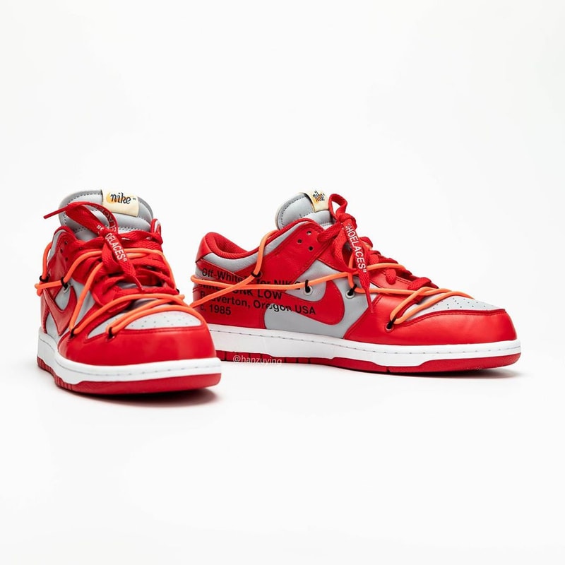 Photo Off-White™ x Nike Dunk Low rouge