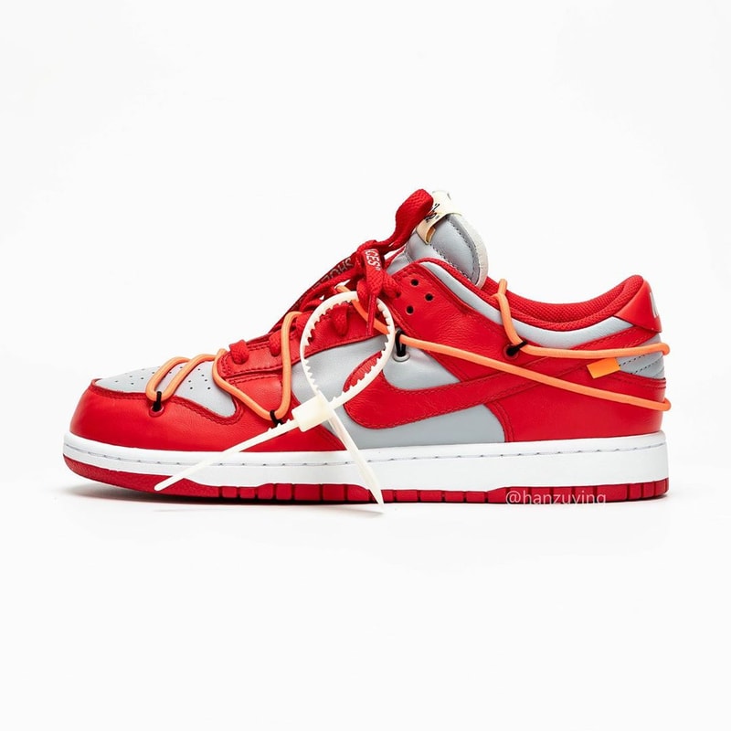 Photo Off-White™ x Nike Dunk Low rouge