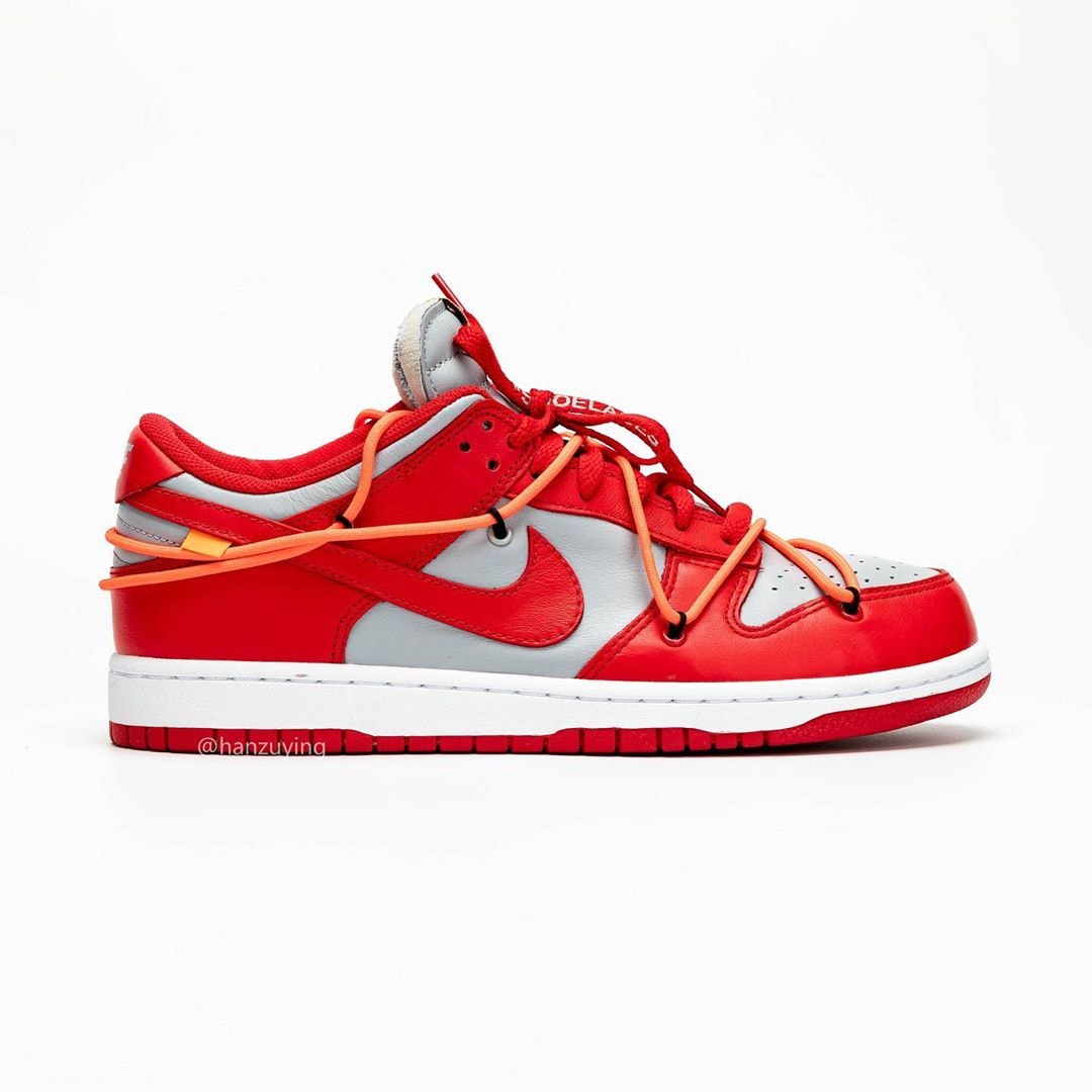 Photo Off-White™ x Nike Dunk Low rouge