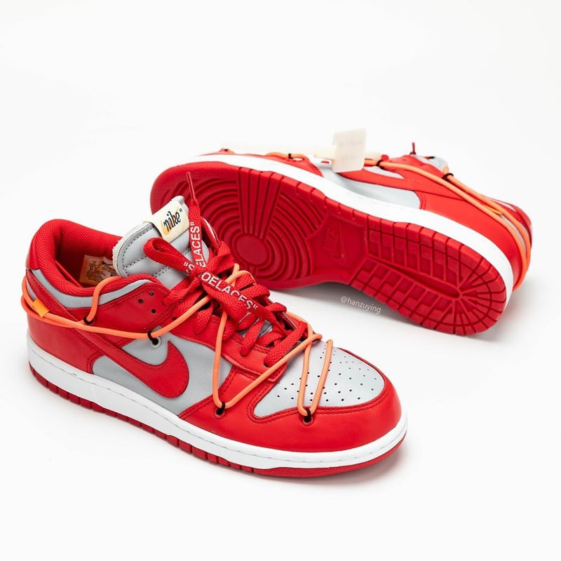 Photo Off-White™ x Nike Dunk Low rouge