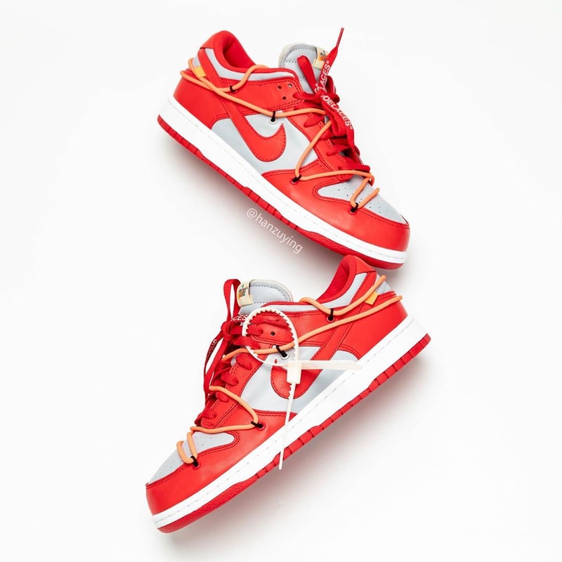 Photo Off-White™ x Nike Dunk Low rouge