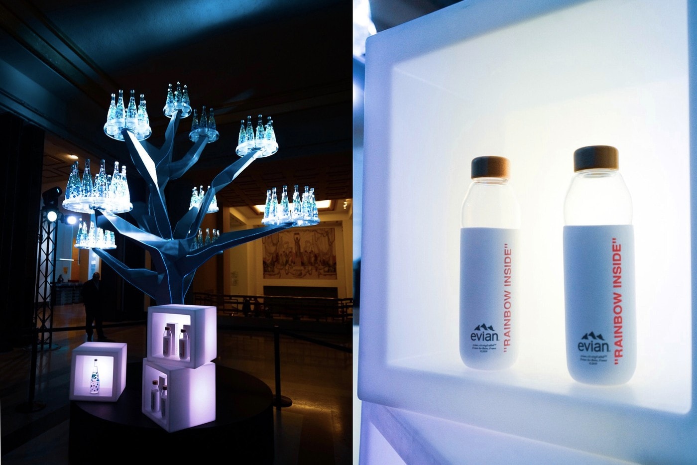 Photo Virgil Abloh x Evian bouteille Soma