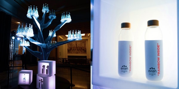 Photo Virgil Abloh x Evian bouteille Soma