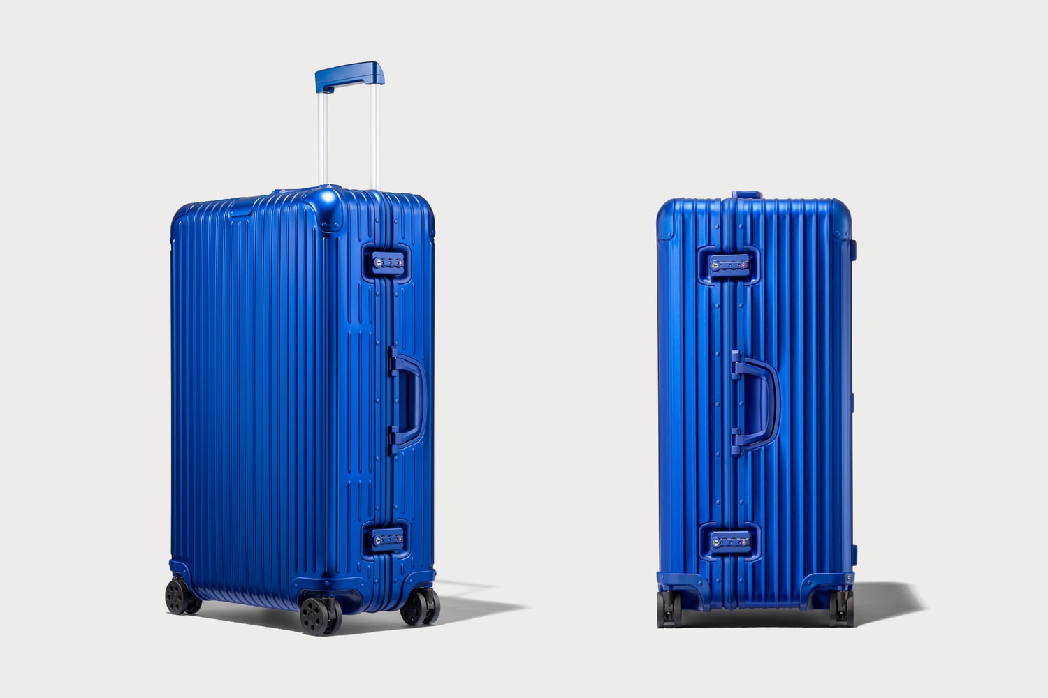 Rimowa donne de la couleur à son intemporelle valise en aluminium
