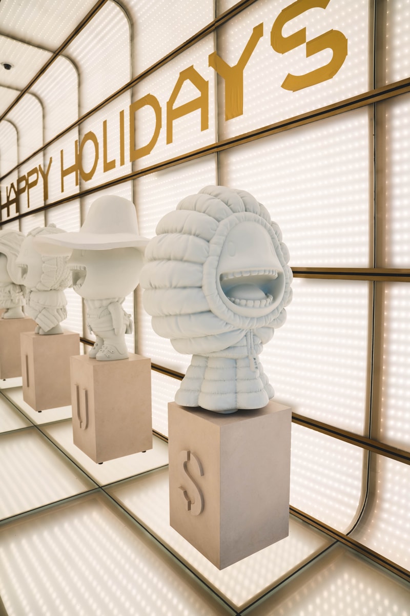 Moncler installe des figurines inédites à Paris pour le lancement de sa collection Genius