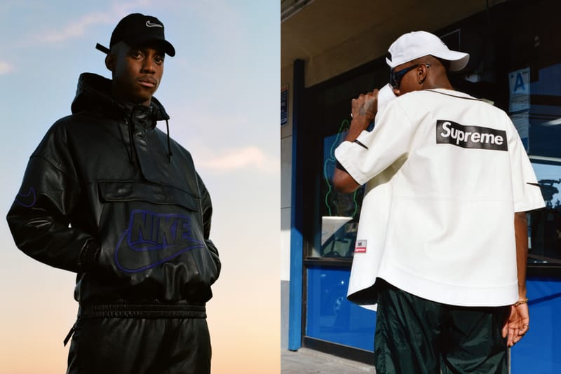 Supreme présente une nouvelle collaboration avec Nike, collection apparel et accessoires centrée sur le cuir