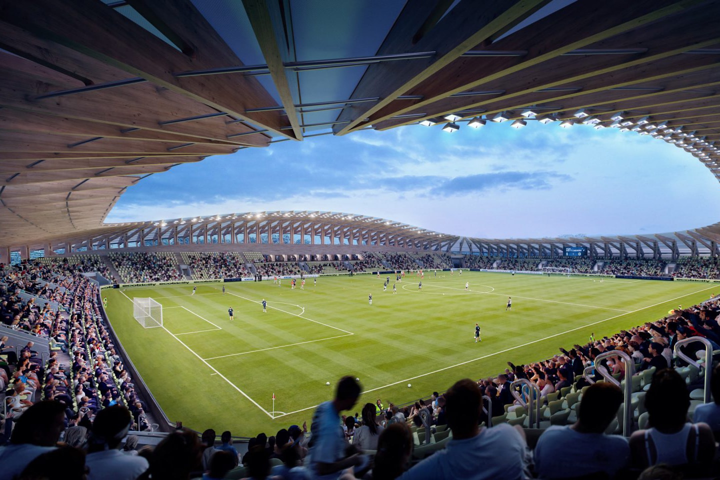 Photos stade en bois