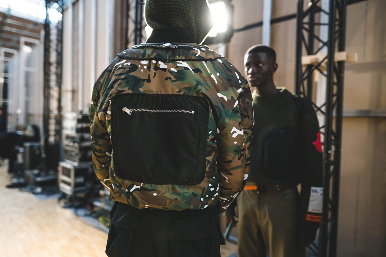 Photos backstage Heron Preston 