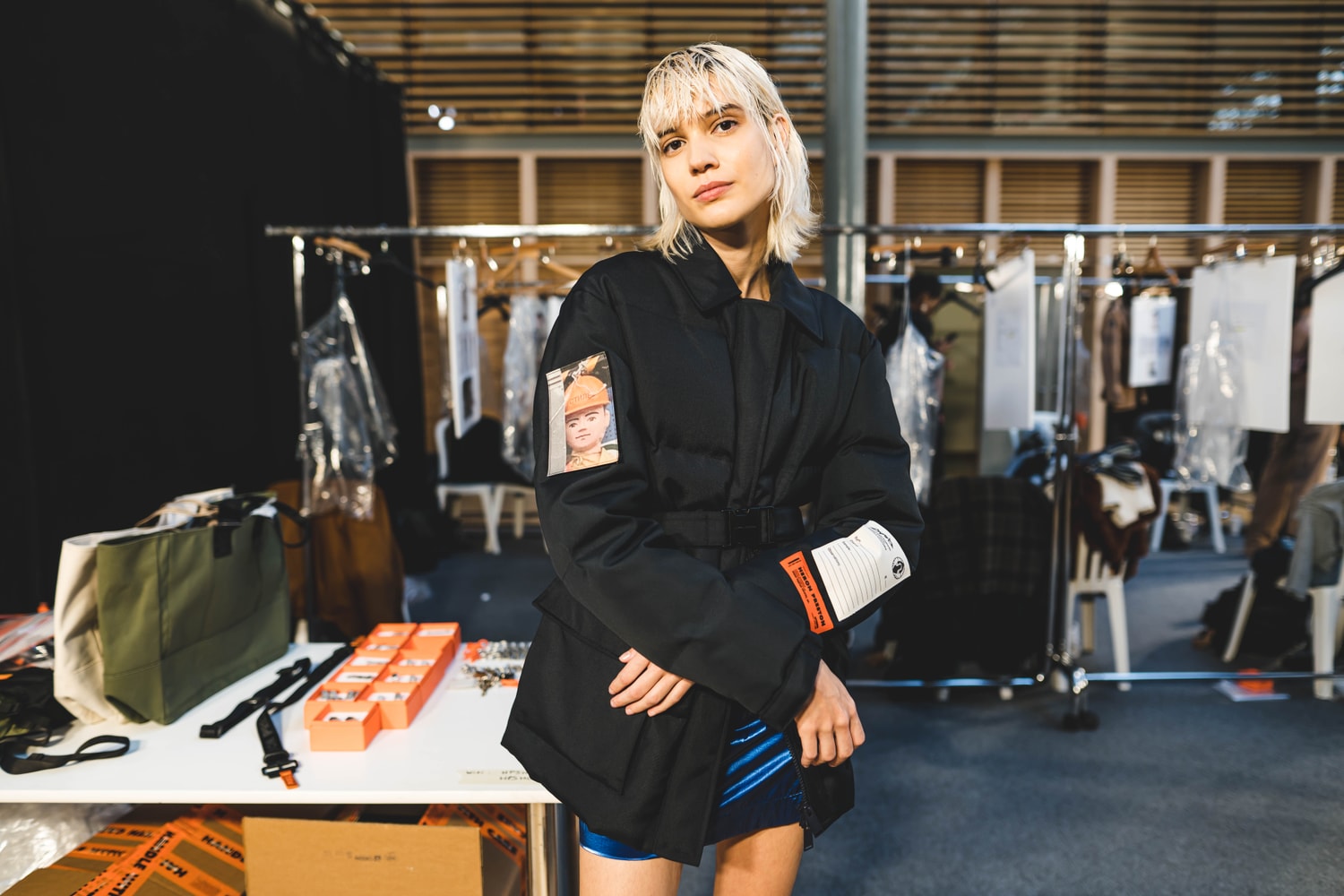 Photos backstage Heron Preston 