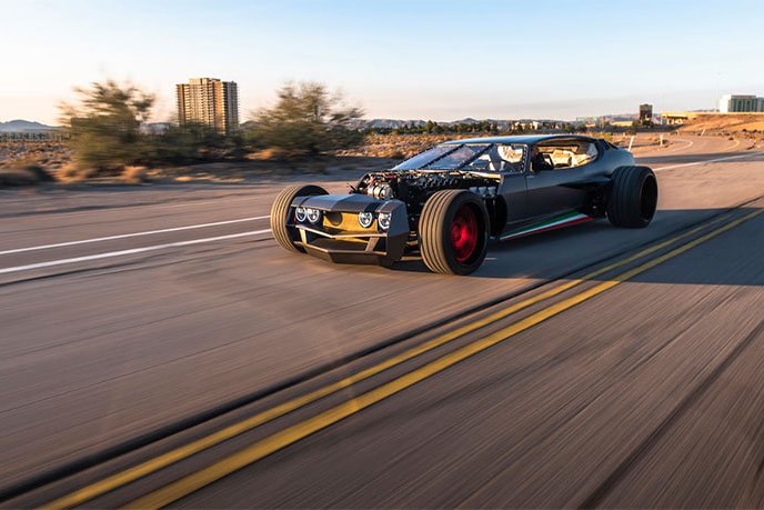 La Lamborghini imaginée par le studio français danton art kustoms est mise aux enchères