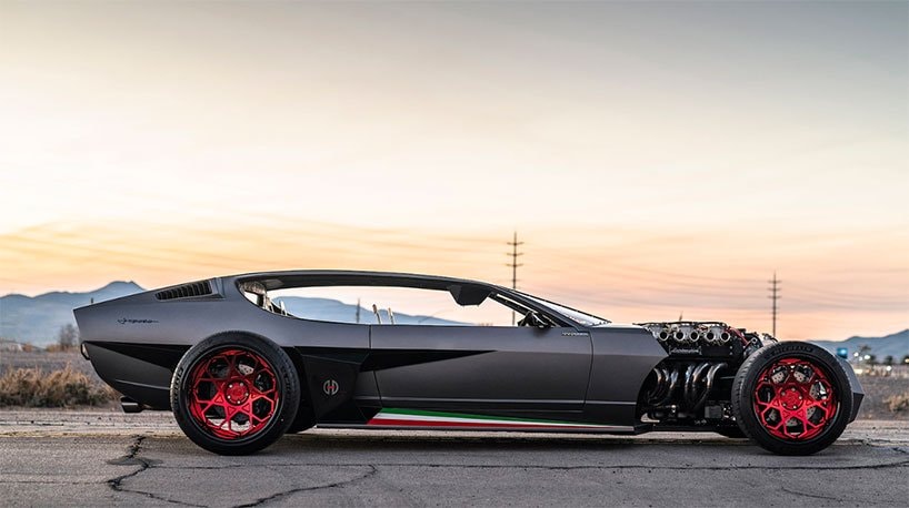 La Lamborghini imaginée par le studio français danton art kustoms est mise aux enchères