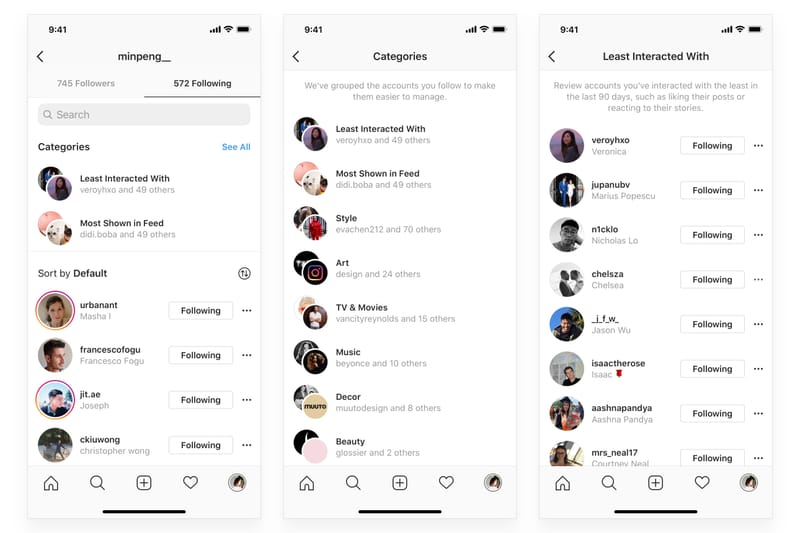Vous pouvez désormais classer vos abonnés par liste et centre d'intérêts sur Instagram