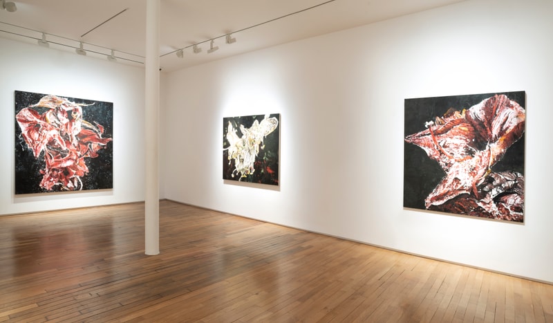 Le peintre Philippe Cognée se questionne sur la relation végétale et animale dans son exposition à la Galerie Templon