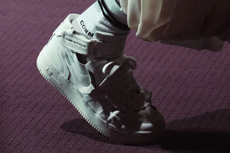 Un aperçu détaillé des inédites COMME des GARÇONS x Nike Air Force 1 Mid