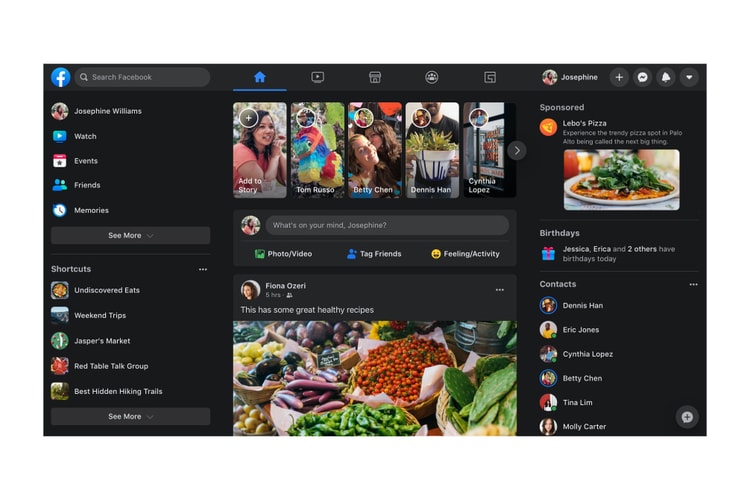 Facebook dévoile son nouveau design et officialise son dark mode pour la version web