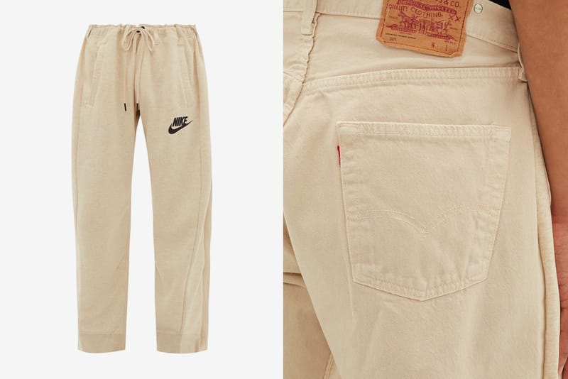 La griffe BLESS mixe un jean Levi's et un jogging Nike